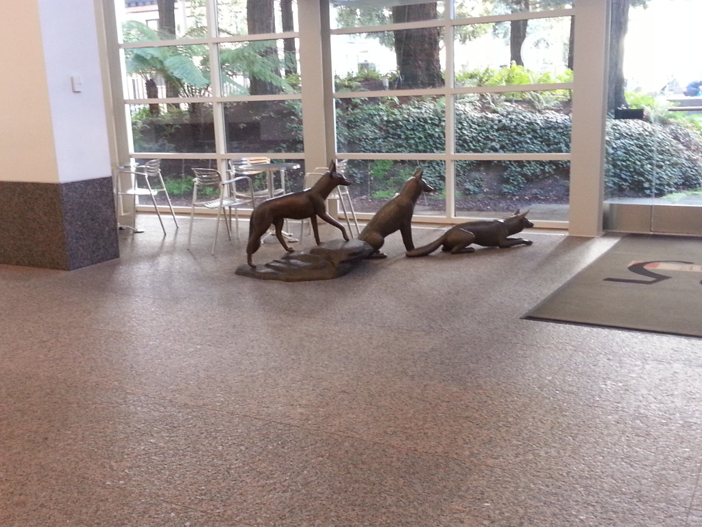 sculpture next to Redwood Park Transamerica Building