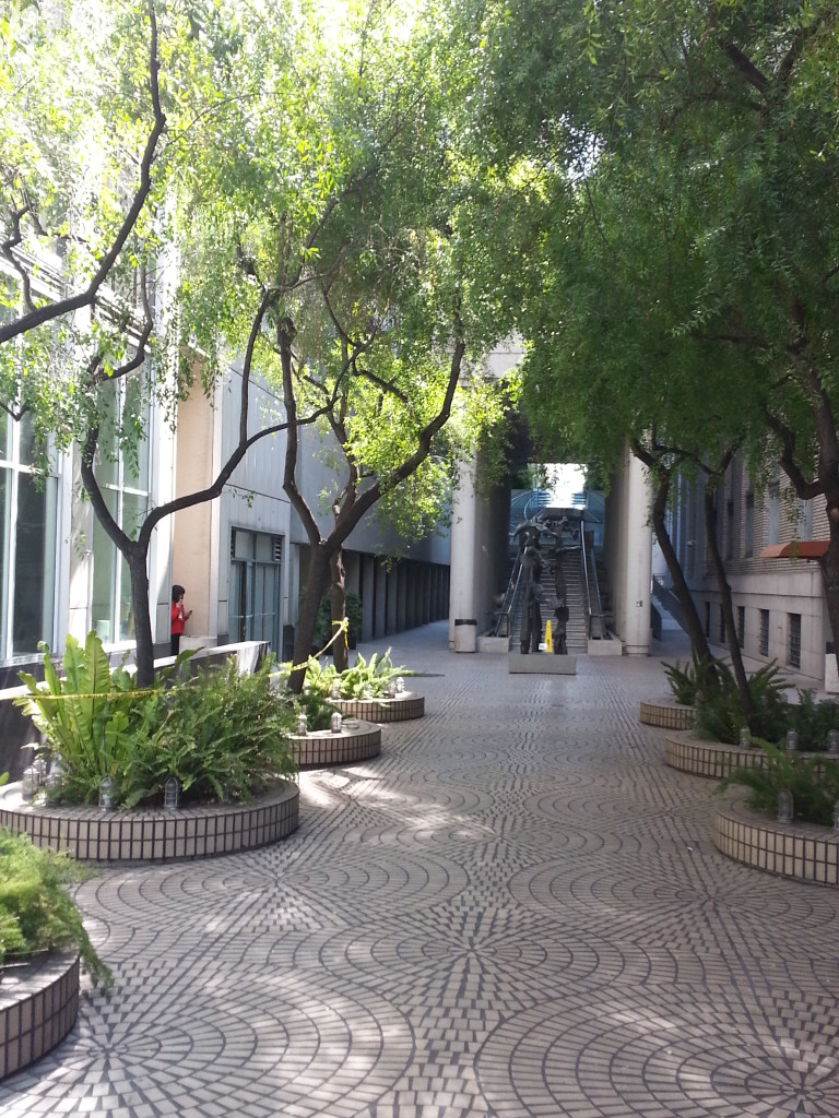 Stairway to Elevated Green Space Looking at Embarcadero Center