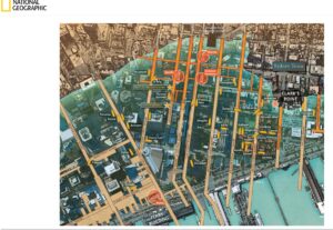 map showing location buried ships